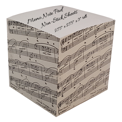sheet music memo cube